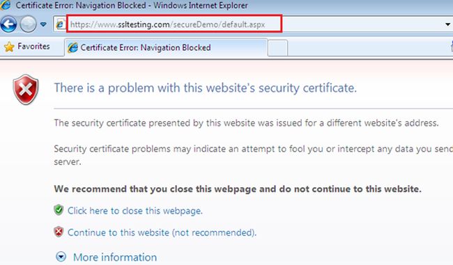 certificate error